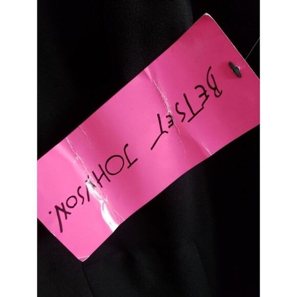 Betsey Johnson Dress Black Lace Cap Sleeve Knee Length Womens 4 Event NWT - Picture 3 of 12